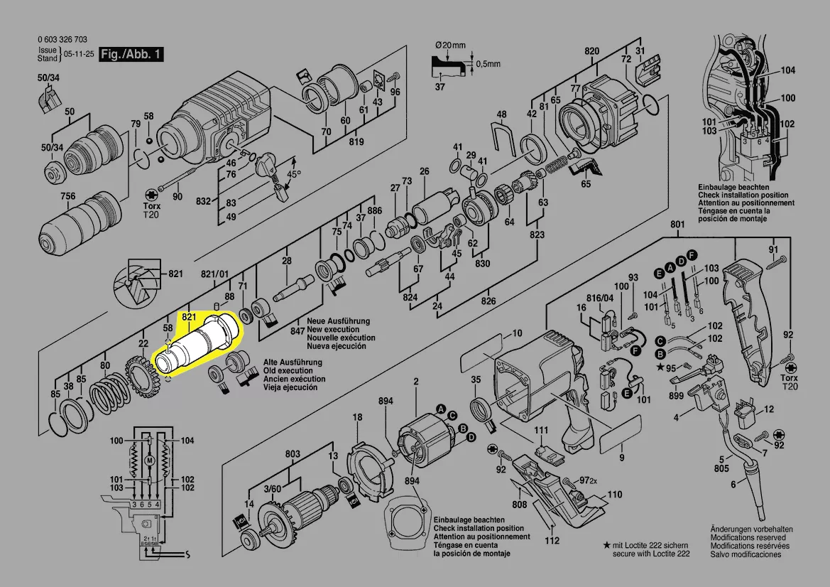 Porte outil réf. 1 617 000 325 BOSCH
